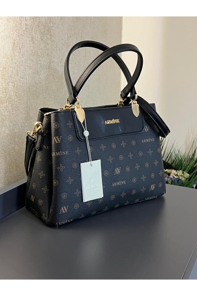 Armine Kadın Çanta Siyah Lazer Baskılı - 206