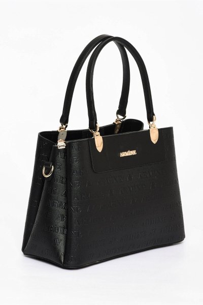 Armine Kadın Çanta Siyah Lazer Baskılı - 206