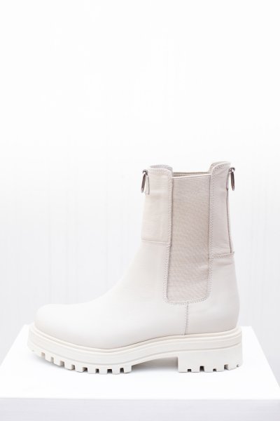 DERİR Hakiki Deri Yuvarlak Burun Topuklu Lastikli Kadın Günlük Chelsea Bot 06143