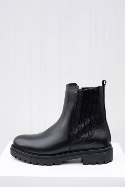 DERİR Hakiki Deri Yuvarlak Burun Topuklu Kadın Günlük Chelsea Bot 66153